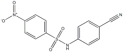 N-(4-cyanophenyl)-4-nitrobenzene-1-sulfonamide Struktur