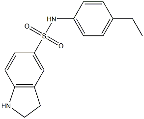 N-(4-ethylphenyl)-2,3-dihydro-1H-indole-5-sulfonamide Struktur