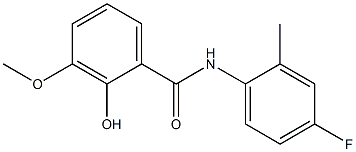 N-(4-fluoro-2-methylphenyl)-2-hydroxy-3-methoxybenzamide Struktur