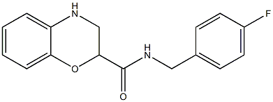 N-(4-fluorobenzyl)-3,4-dihydro-2H-1,4-benzoxazine-2-carboxamide Struktur