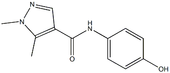 N-(4-hydroxyphenyl)-1,5-dimethyl-1H-pyrazole-4-carboxamide Struktur