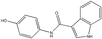 N-(4-hydroxyphenyl)-1H-indole-3-carboxamide Struktur