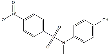 N-(4-hydroxyphenyl)-N-methyl-4-nitrobenzene-1-sulfonamide Struktur