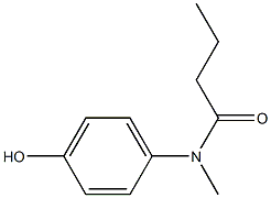 N-(4-hydroxyphenyl)-N-methylbutanamide Struktur