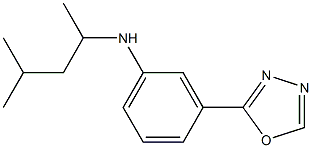 N-(4-methylpentan-2-yl)-3-(1,3,4-oxadiazol-2-yl)aniline Struktur