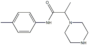 N-(4-methylphenyl)-2-(piperazin-1-yl)propanamide Struktur