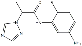 N-(5-amino-2-fluorophenyl)-2-(1H-1,2,4-triazol-1-yl)propanamide Struktur