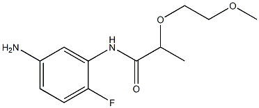 N-(5-amino-2-fluorophenyl)-2-(2-methoxyethoxy)propanamide Struktur