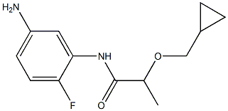 N-(5-amino-2-fluorophenyl)-2-(cyclopropylmethoxy)propanamide Struktur