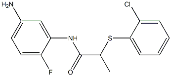 N-(5-amino-2-fluorophenyl)-2-[(2-chlorophenyl)sulfanyl]propanamide Struktur