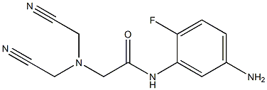 N-(5-amino-2-fluorophenyl)-2-[bis(cyanomethyl)amino]acetamide Struktur