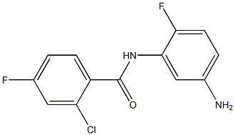 N-(5-amino-2-fluorophenyl)-2-chloro-4-fluorobenzamide Struktur