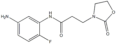 N-(5-amino-2-fluorophenyl)-3-(2-oxo-1,3-oxazolidin-3-yl)propanamide Struktur