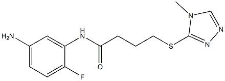 N-(5-amino-2-fluorophenyl)-4-[(4-methyl-4H-1,2,4-triazol-3-yl)sulfanyl]butanamide Struktur