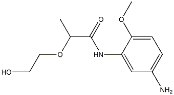 N-(5-amino-2-methoxyphenyl)-2-(2-hydroxyethoxy)propanamide Struktur