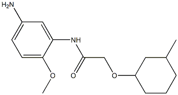 N-(5-amino-2-methoxyphenyl)-2-[(3-methylcyclohexyl)oxy]acetamide Struktur