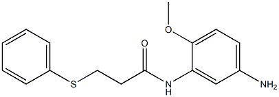 N-(5-amino-2-methoxyphenyl)-3-(phenylsulfanyl)propanamide Struktur