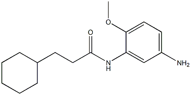 N-(5-amino-2-methoxyphenyl)-3-cyclohexylpropanamide Struktur