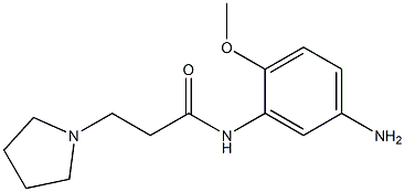 N-(5-amino-2-methoxyphenyl)-3-pyrrolidin-1-ylpropanamide Struktur