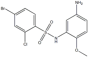 N-(5-amino-2-methoxyphenyl)-4-bromo-2-chlorobenzene-1-sulfonamide Struktur