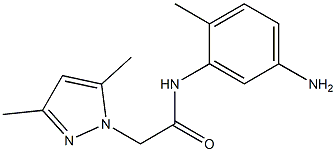 N-(5-amino-2-methylphenyl)-2-(3,5-dimethyl-1H-pyrazol-1-yl)acetamide Struktur