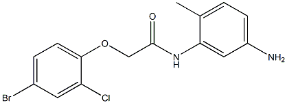 N-(5-amino-2-methylphenyl)-2-(4-bromo-2-chlorophenoxy)acetamide Struktur