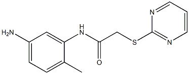 N-(5-amino-2-methylphenyl)-2-(pyrimidin-2-ylsulfanyl)acetamide Struktur