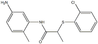 N-(5-amino-2-methylphenyl)-2-[(2-chlorophenyl)sulfanyl]propanamide Struktur