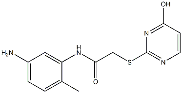 N-(5-amino-2-methylphenyl)-2-[(4-hydroxypyrimidin-2-yl)sulfanyl]acetamide Struktur