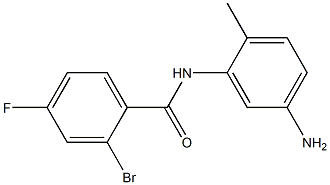 N-(5-amino-2-methylphenyl)-2-bromo-4-fluorobenzamide Struktur