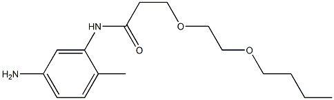 N-(5-amino-2-methylphenyl)-3-(2-butoxyethoxy)propanamide Struktur