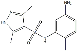 N-(5-amino-2-methylphenyl)-3,5-dimethyl-1H-pyrazole-4-sulfonamide Struktur