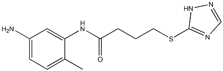 N-(5-amino-2-methylphenyl)-4-(1H-1,2,4-triazol-5-ylsulfanyl)butanamide Struktur