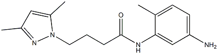 N-(5-amino-2-methylphenyl)-4-(3,5-dimethyl-1H-pyrazol-1-yl)butanamide Struktur