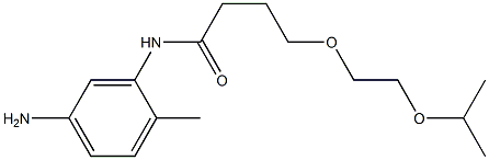 N-(5-amino-2-methylphenyl)-4-[2-(propan-2-yloxy)ethoxy]butanamide Struktur