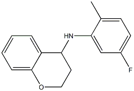 N-(5-fluoro-2-methylphenyl)-3,4-dihydro-2H-1-benzopyran-4-amine Struktur