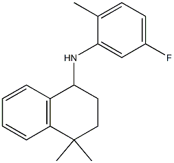 N-(5-fluoro-2-methylphenyl)-4,4-dimethyl-1,2,3,4-tetrahydronaphthalen-1-amine Struktur