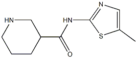 N-(5-methyl-1,3-thiazol-2-yl)piperidine-3-carboxamide Struktur