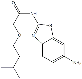 N-(6-amino-1,3-benzothiazol-2-yl)-2-(3-methylbutoxy)propanamide Struktur