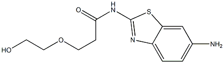 N-(6-amino-1,3-benzothiazol-2-yl)-3-(2-hydroxyethoxy)propanamide Struktur