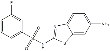 N-(6-amino-1,3-benzothiazol-2-yl)-3-fluorobenzene-1-sulfonamide Struktur