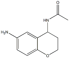 N-(6-amino-3,4-dihydro-2H-1-benzopyran-4-yl)acetamide Struktur