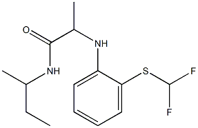 N-(butan-2-yl)-2-({2-[(difluoromethyl)sulfanyl]phenyl}amino)propanamide Struktur