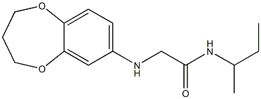 N-(butan-2-yl)-2-(3,4-dihydro-2H-1,5-benzodioxepin-7-ylamino)acetamide Struktur