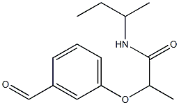 N-(butan-2-yl)-2-(3-formylphenoxy)propanamide Struktur