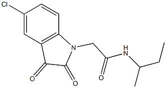 N-(butan-2-yl)-2-(5-chloro-2,3-dioxo-2,3-dihydro-1H-indol-1-yl)acetamide Struktur