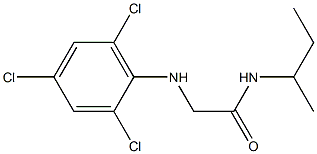 N-(butan-2-yl)-2-[(2,4,6-trichlorophenyl)amino]acetamide Struktur