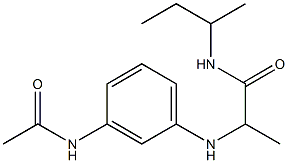 N-(butan-2-yl)-2-[(3-acetamidophenyl)amino]propanamide Struktur