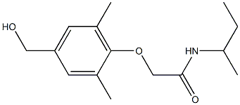 N-(butan-2-yl)-2-[4-(hydroxymethyl)-2,6-dimethylphenoxy]acetamide Struktur