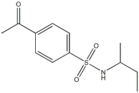 N-(butan-2-yl)-4-acetylbenzene-1-sulfonamide Struktur